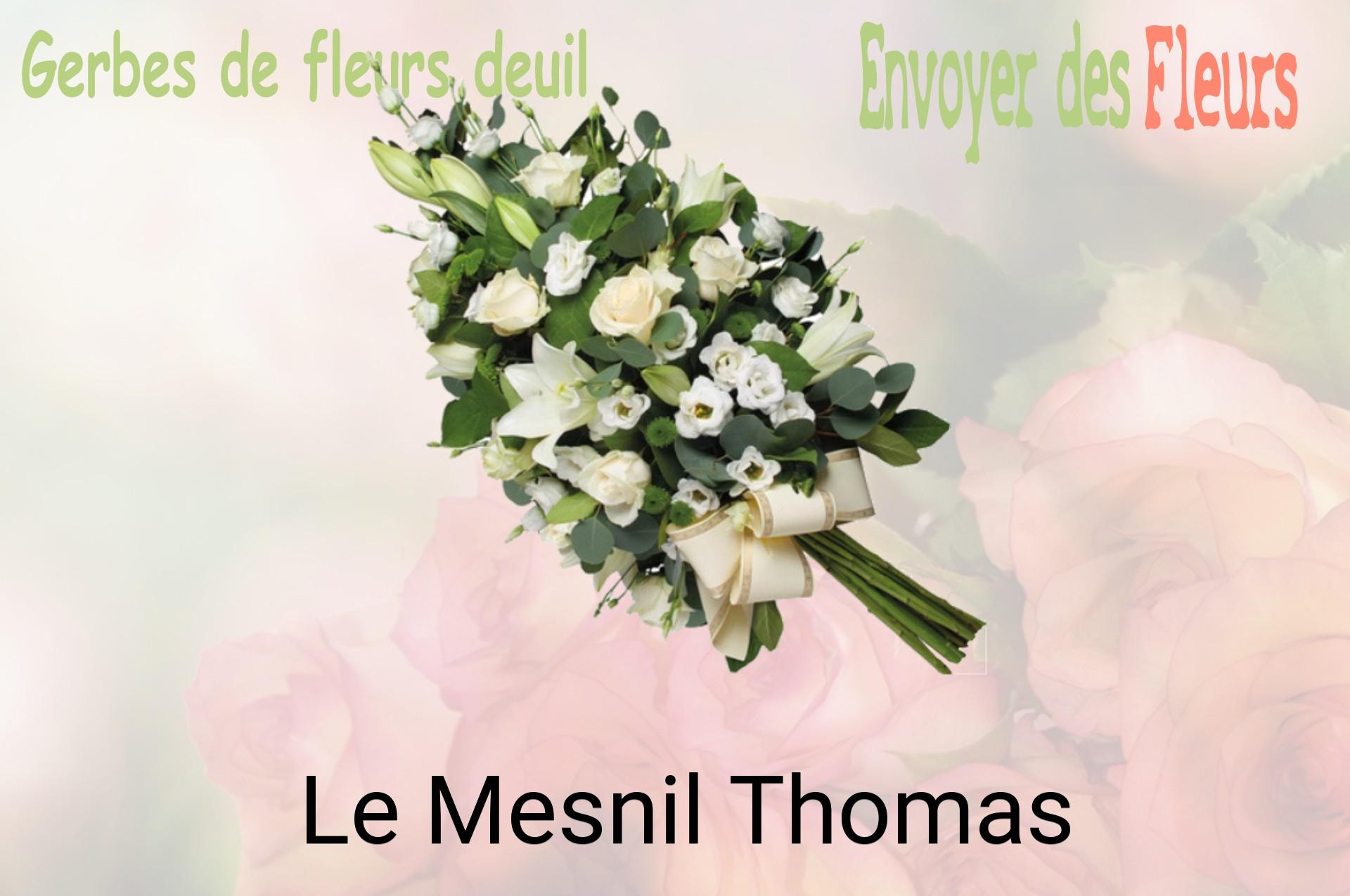 Gerbe de fleurs de deuil livrée à Le Mesnil-Thomas